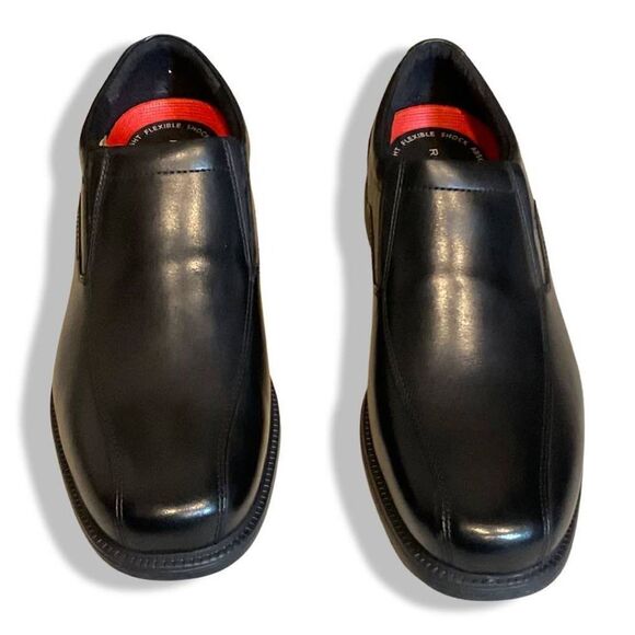 ROCKPORT “Charles Road” Lightweight Leather Slip-on, Black, Size 8W main image 5